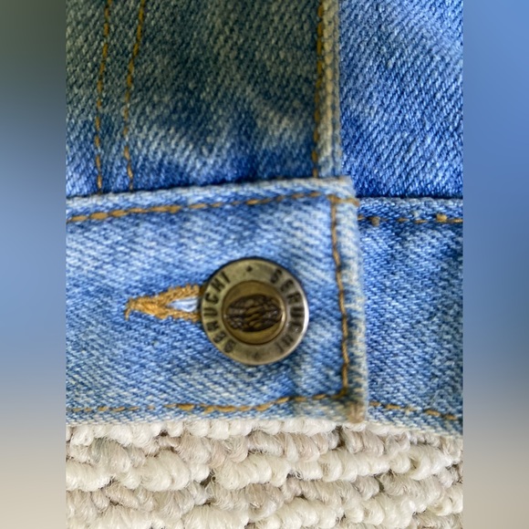 Seruchi Vintage High Waist Denim Jeans with Suede Fringe size 0 - Picture 2 of 10